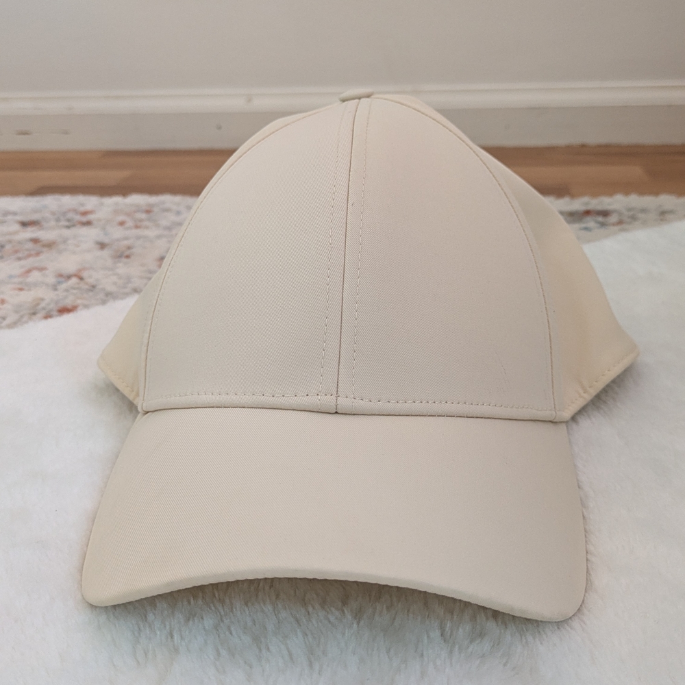 Alxiliary Cream No Logo Ball Cap Adjustable Velcro One Size Womens